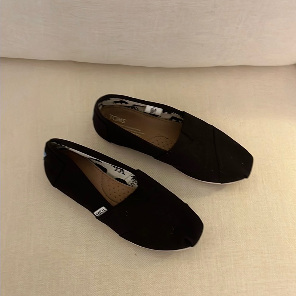 TOMS Black Slip-On Shoes